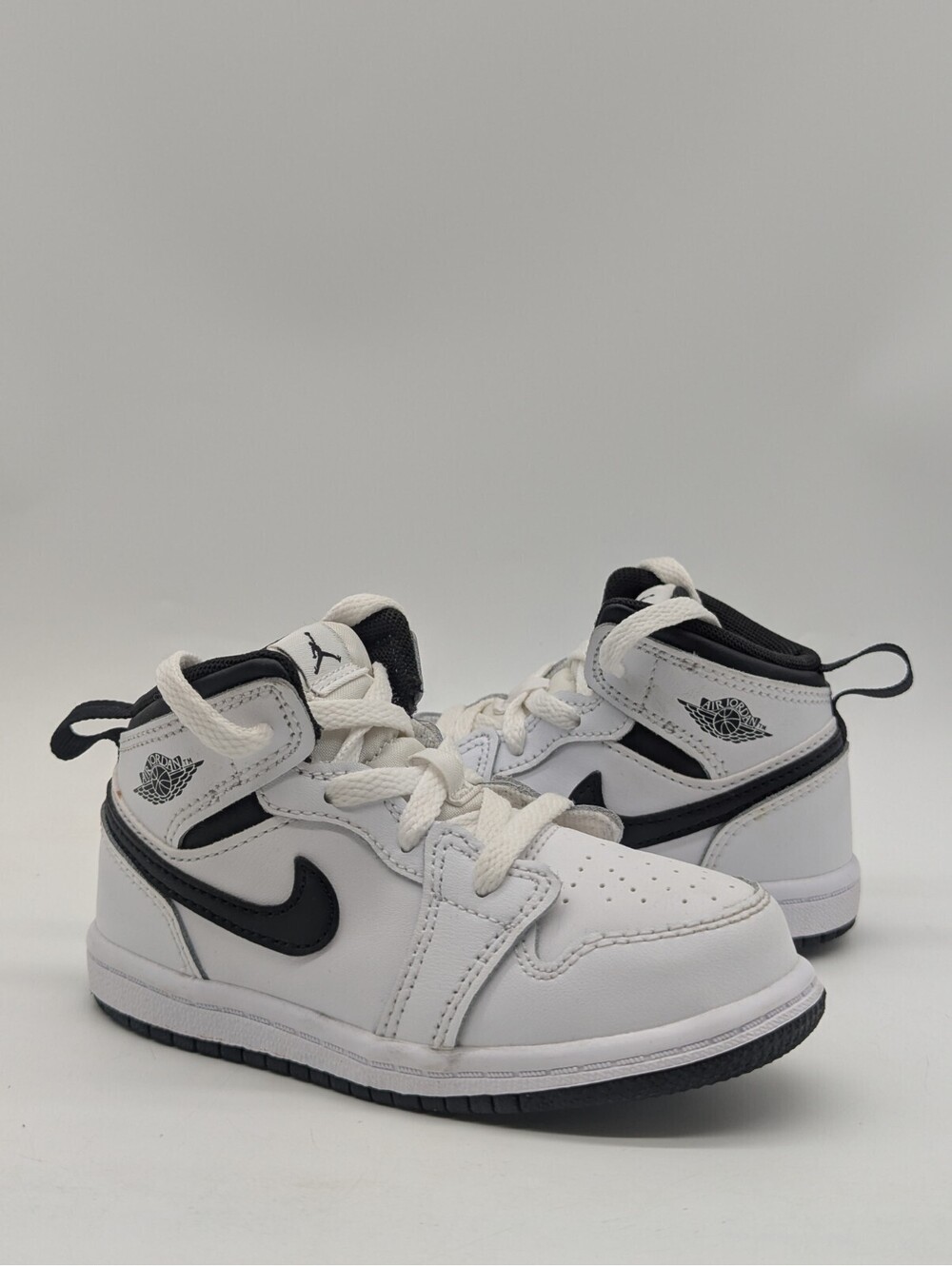 Nike Jordan 1 Mid Reverse Panda Black White Kids Toddler Size 8C 8K DQ8425-132